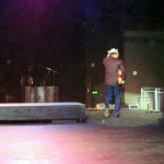 Junior Brown leaving the stage